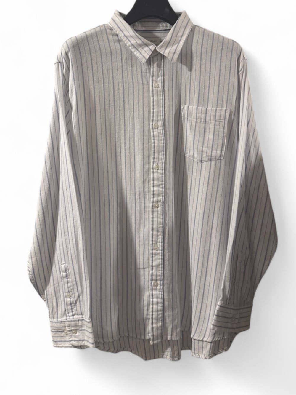 Vertical Stripes Long-Sleeve Cotton Button-Up Shirt Size Men’s 2XL (NWT)